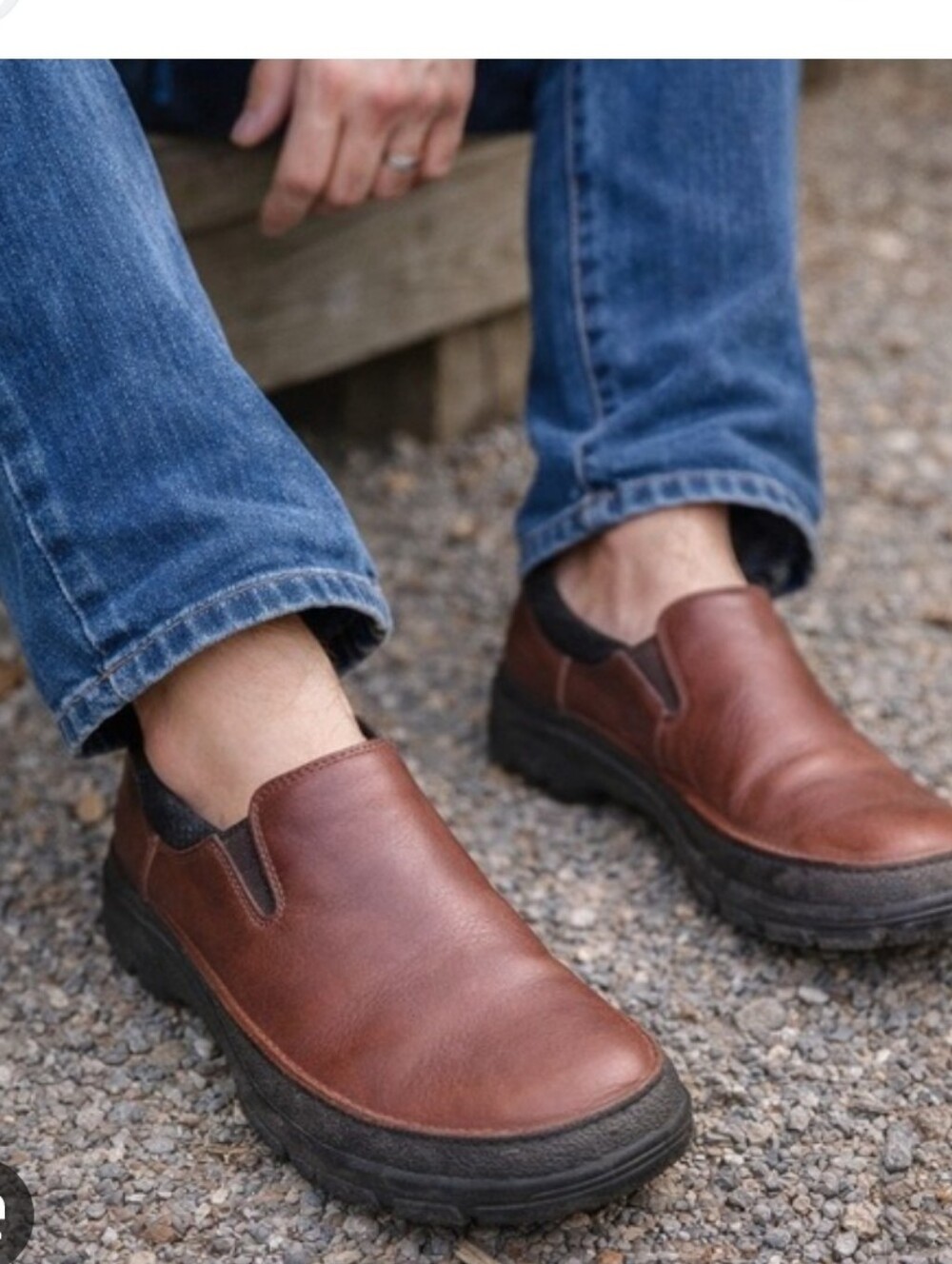 AWESOME ARIAT ATS  NON SLIP BROWN LEATHER LOAFERS/SNEAKERS